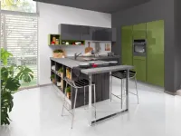 Cucina grigio moderna con penisola Planet Ala cucine scontata