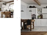 Cucina con penisola Cucina shabby river white essential con penisola legno  Nuovi mondi cucine con uno sconto vantaggioso