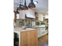Cucina Nuovi mondi cucine Cucina shabby white con penisola in offerta  OFFERTA OUTLET sconto 66% 