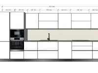 Cucina Dibiesse design con penisola altri colori in laminato materico Lesmo