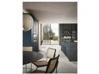 Cucina Dibiesse design con penisola altri colori in laminato materico Lesmo