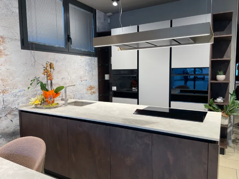 Cucina tortora moderna con penisola Gentili group Cucina modello time a soli 8600 Euro