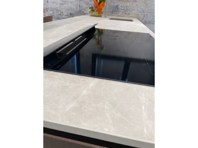 Cucina tortora moderna con penisola Gentili group Cucina modello time a soli 8600 Euro