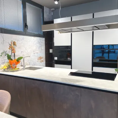 Cucina tortora moderna con penisola Gentili group Cucina modello time a soli 8600 Euro