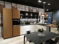 Cucina con penisola in laccata opaco altri colori Immagina wood a prezzo ribassato