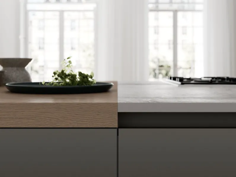 Cucina design con penisola Time Arredo3 a prezzo ribassato