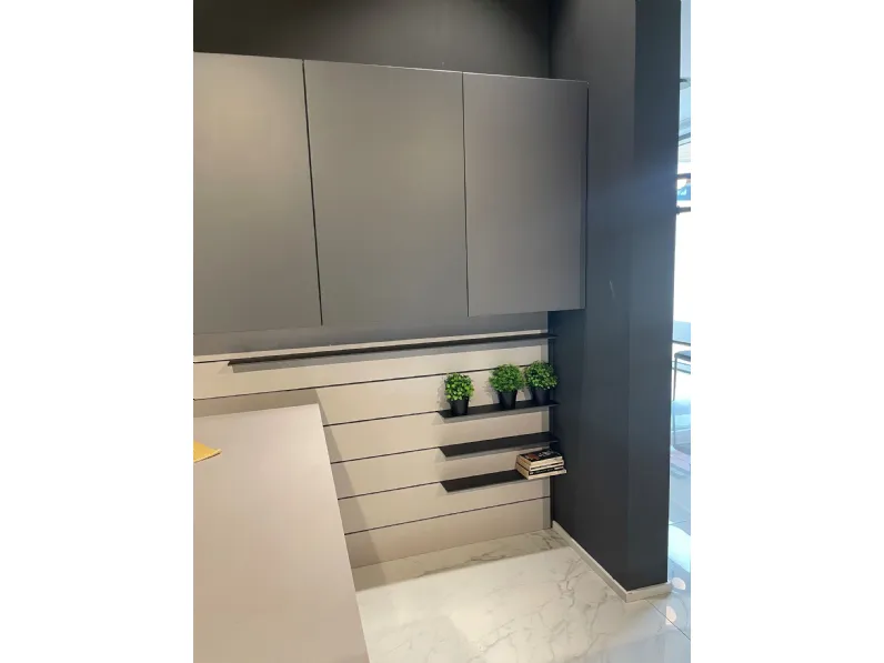 Cucina grigio moderna con penisola Time/kalì Arredo3 a soli 15890€