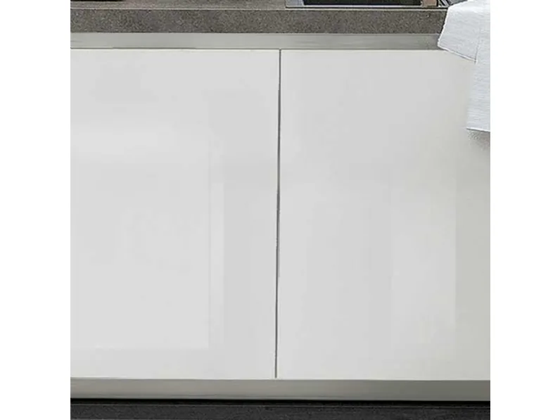 Cucina con penisola moderna bianca Spagnol cucine Vivere 2 a soli 12676 Euro