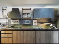 Cucina rovere chiaro industriale con penisola Cucina industrial colonne e piano snack  Collezione esclusiva a soli 3890