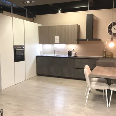 Cucina Arrital moderna con penisola altri colori in laminato materico Cucina angolare con penisola 