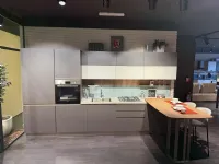 Cucina con penisola in laminato materico altri colori Tablet head a prezzo ribassato