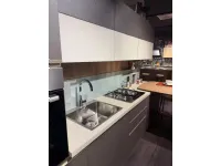 Cucina con penisola in laminato materico altri colori Tablet head a prezzo ribassato