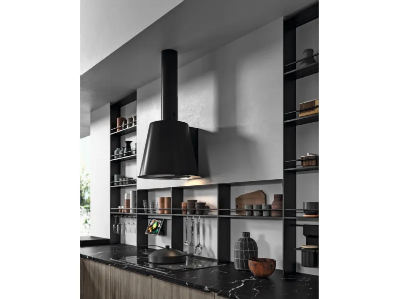 Cucina con penisola in laminato materico a prezzo ribassato 35%