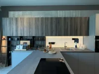 Cucina a prezzo ribassato con penisola moderna D23 Doimo cucine