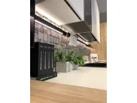 Cucina Creo moderna con penisola bianca in laminato materico Tablet\smart 