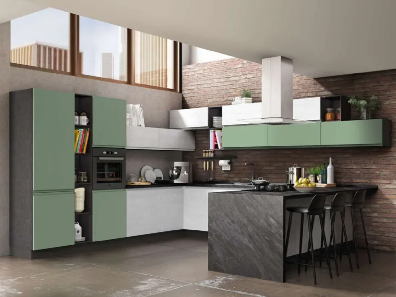 Cucina modello Kely isola Net cucine PREZZO SCONTATO 38%