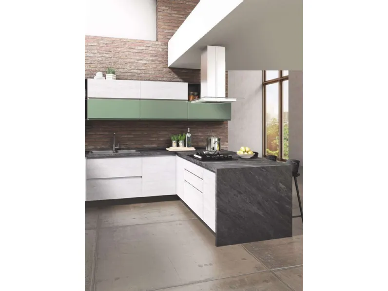 Cucina Kely isola con penisola Net cucine con un ribasso imperdibile