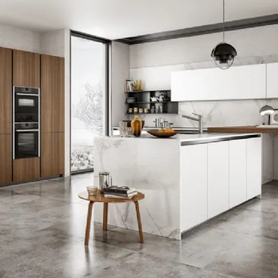 Cucina a prezzo ribassato con penisola moderna Z6 Arredo3