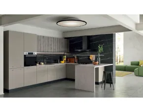 Cucina con penisola in laminato opaco modello A2 * ad un prezzo riservato 