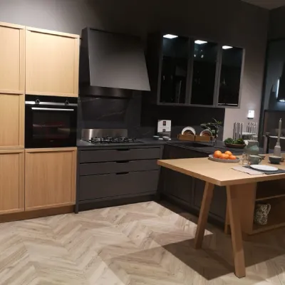 Cucina grigio moderna con penisola Stosa Newport a soli 9900