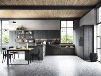 Cucina con penisola in legno modello Cucina industrial style maestrale m05 ad un prezzo riservato 