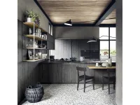 Cucina con penisola in legno modello Cucina industrial style maestrale m05 ad un prezzo riservato 