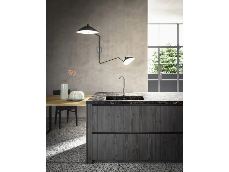 Cucina con penisola in legno modello Cucina industrial style maestrale m05 ad un prezzo riservato 