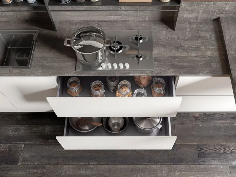 Cucina con penisola Collezione esclusiva Joy 5 SCONTATA 40%