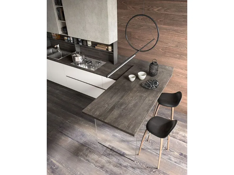 Cucina con penisola Collezione esclusiva Joy 5 SCONTATA 40%