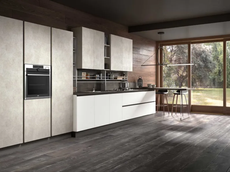 Cucina con penisola Collezione esclusiva Joy 5 SCONTATA 40%