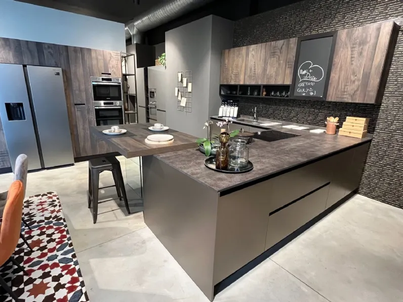 CUCINA con penisola Arredo3 Kali plana  SCONTATA 65%