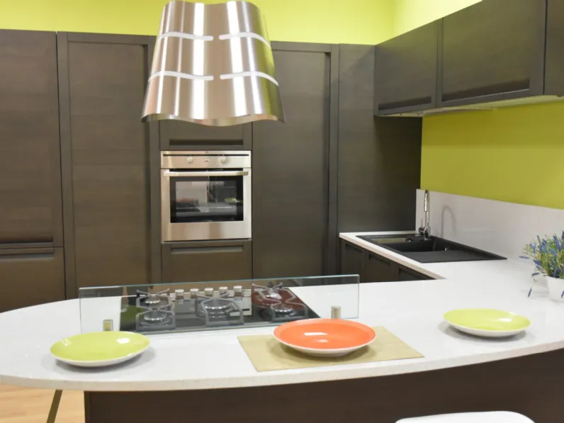 cucina con top quarzo starlight 