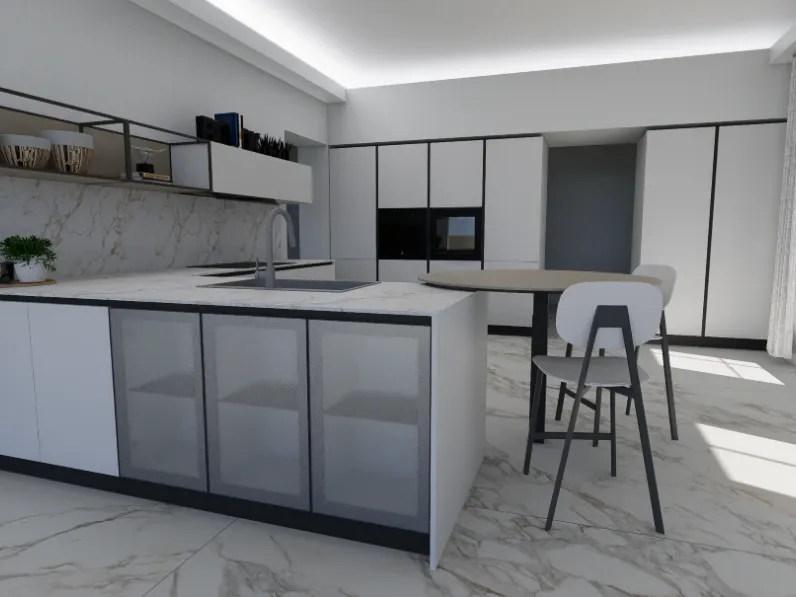 Cucina moderna con penisola Cucina time composizione 5 Arredo3 a prezzo scontato