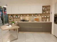 Cucina grigia moderna con penisola Start time j Veneta cucine in Offerta Outlet