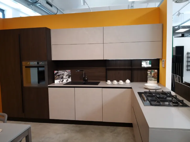 Cucina con penisola moderna Kali' Arredo3 a prezzo scontato