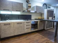 CUCINA CON PENISOLA MODERNA LINEARE OFFERTA CONVENIENZA IN LEGNO 