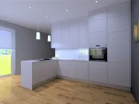Cucina con penisola moderna Tatto bianco Artigianale a prezzo ribassato