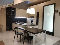 Cucina Way moderna grigio Snaidero con penisola scontata 60%