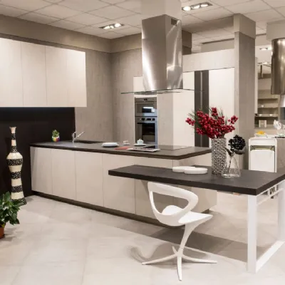 Cucina con penisola moderna Way Snaidero a prezzo ribassato