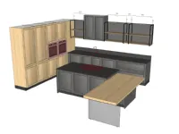 Cucina Noah moderna altri colori Prima cucine con penisola scontata 30%