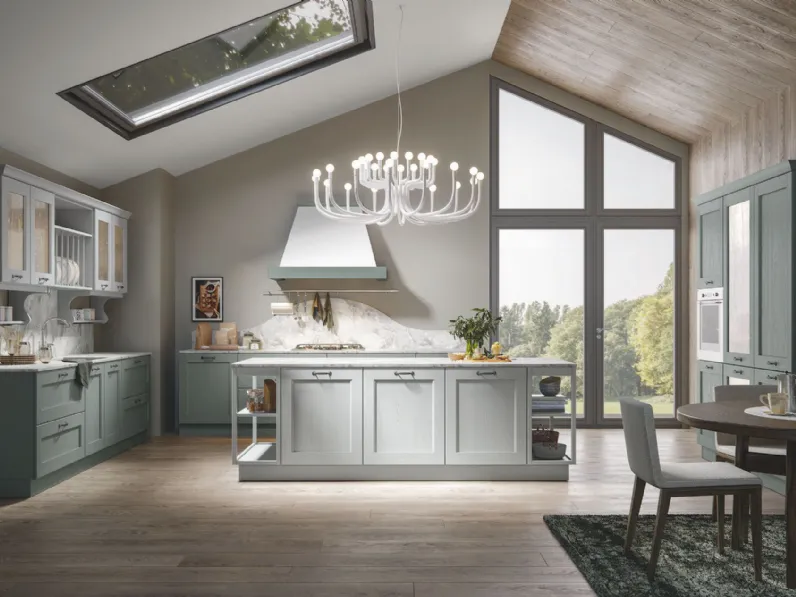 Cucina Olimpia country bianca lineare Home cucine scontata 30%
