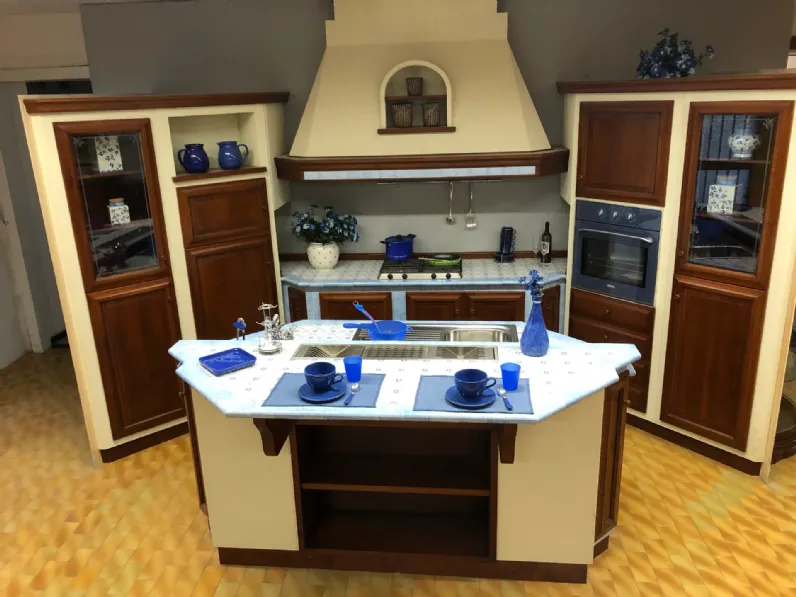 Cucina country blu Zappalorto ad isola Cucina blu  scontata