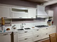 Cucina Creo kitchens provenzale lineare bianca in laccata Aurea