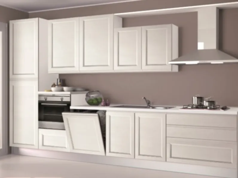 Cucina Creo Kitchens Selma gola Moderna Legno bianca