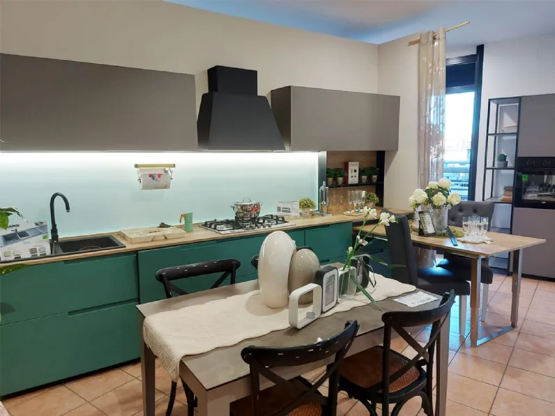 Cucina Cucina alice moderna grigio lineare Cucinesse scontata 50%