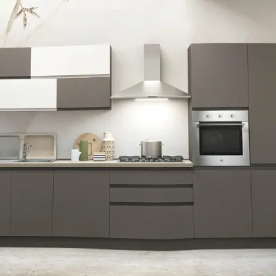 Cucina Cucina clio cubotti moderna grigia Munari lineare scontata 30%