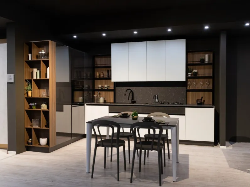Cucina glass moderna altri colori Arredo3 ad angolo scontata 44%