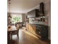 Cucina lineare in legno a prezzo ribassato 52%