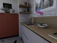 Cucina lineare in laminato opaco altri colori Cucina kali composizione 16 a prezzo scontato
