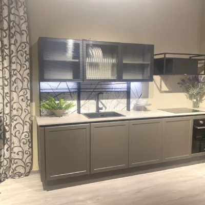 Cucina grigia industriale lineare Cucina Artigianale scontata